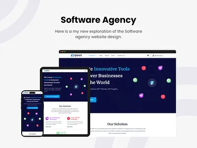 Software Agency Website Design agency agency website app clean creative agency digital website full stack website agency machine learning marketing website design product saas service services simple software agency tech ui ux web website