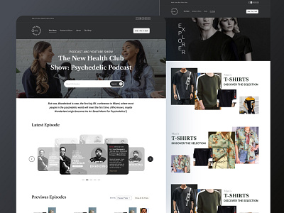 Podcast and Ecommerce website best of dribbble branding design illustration podcast ui podcast web ui podcast website ui ui design uidesign uiux ux ux design uxdesign