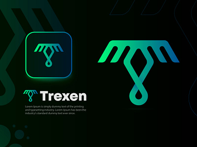 Trexen app branding creative t logo gradient logo graphic design icon logo logo design modern logo modern t logo software t letter t letter logo t logo tech tech logo technology logo tulum ui website