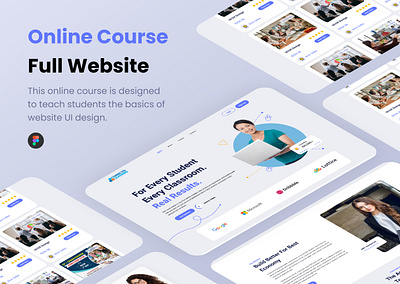 Online Course Full Website course design education full website graphic design online online course full website online platform skills ui design ux
