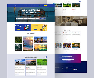 Travel Agency Website Landing Page app booking booking app creative destination flight booking journey landing page minimal tour tour booking tourism travel agency travel booking travel landing page traveler trip uiux design vacation website
