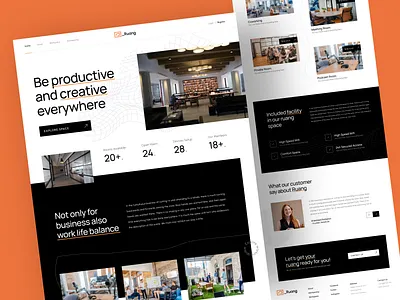 _Ruang - Landing Page app coworking design exploration landing page logo minimalist ui website