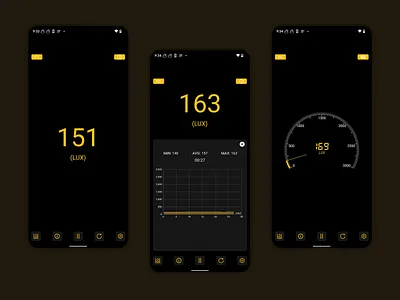 Light meter design ui