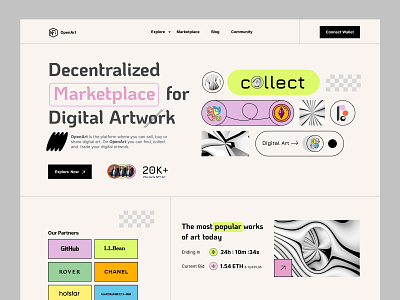 NFT Marketplace Landing Page : Website Design 3d altcoins cryptography dao dapp defi elon.studio69 fomo fud liquidity mining miningpool nft node nonce paper wallet robiulalam6 token utxo wallet