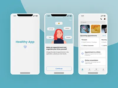 Healthy App I iOS I Mobile App app apple design doctor ios logo medical medical app medicine mobile ux uxui