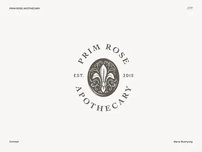 Classic Fleur De Lis Logo Design apothecary logo art direction brand design brand identity branding classic logo detailed logo emblem logo fleur de lis floral logo graphic design illustration illustration logo logo design serif font typography