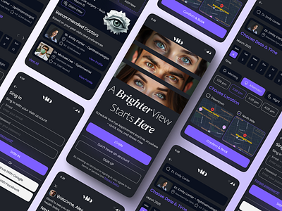 Visio booking app👀👁👁 app branding designinspiration graphic design logo mobile ophthalmology ui uidesign
