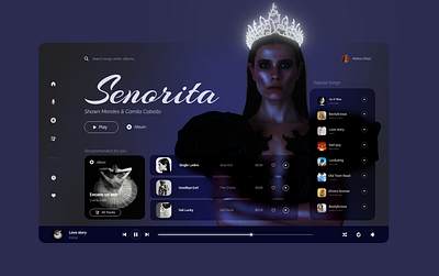 Music Player Concept design graphic design graphicdesign mobileui musicplayer musicwebapp ui uidesign userinterfacedesign webdesign websitedesign webui