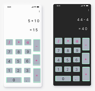 calculator Ui design design mobile app ui uiux design