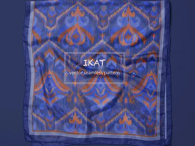 Geometric patterns in an ethnic motif in the IKAT style. design folk art geometric pattern ikat illustration ornament seamless pattern summer style textile design