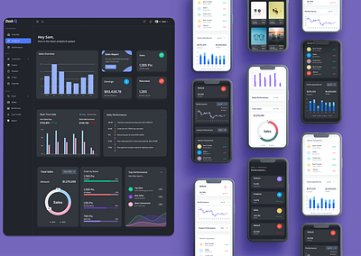 Dash-Q E-commence admin Dashboard dashboard design responsive design user experience user interface uxui design web design