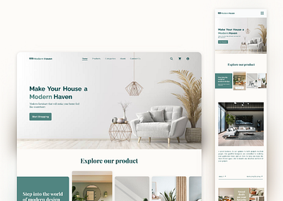 Modern Haven Furniture E-commerce Ultra responsive web design responsive web design ui urd user experience user interface ux web app website design