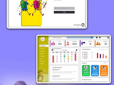 Desktop Application School Dairy Landing Page design ui