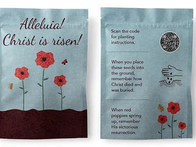 Poppy Seeds packet - Easter Challenge bible cross death design easter illustration jesus christ life packet poppy resurrection seeds vector