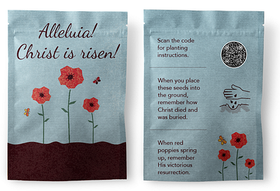 Poppy Seeds packet - Easter Challenge bible cross death design easter illustration jesus christ life packet poppy resurrection seeds vector