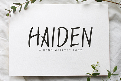 Haiden Brush Font brush font fresh font handmade font