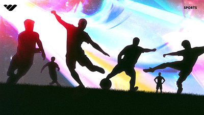 Football At The End of Time abstract artwork design football galaxy gfx graphic design graphic designs illustration nebula outer space sky soccer space stars time