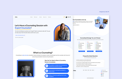 Counseling Landing Page branding clean design consultation counseling counselor dashboard ed tech education technology illustration landing page mental health product design student teacher ui uiux uiux design ux uxui uxui design