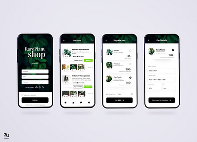 PlantShop branding design logo mobile app ui ux