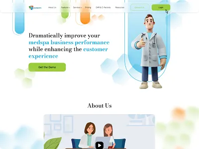 Landing page | Medical center design dribble landingpage ui ux webdesign
