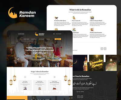 Ramadan Kareem-Muslim Festival Website charity community crowdfunding graphic design islam islamic islamic website mosque muslim ngo non profit quran ramadan ramadan calendar religious islamic social network ui web design رمضان