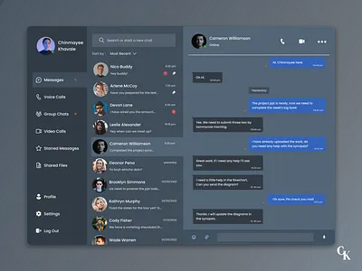 Daily UI 013 - Direct Messaging chat application chats dailyui dailyui day 01 design messaging ui ux
