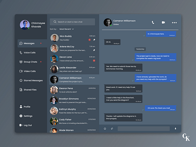 Daily UI 013 - Direct Messaging chat application chats dailyui dailyui day 01 design messaging ui ux