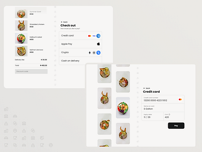 002 Checkout checkout credit card dailyui desktop e commerce figma food