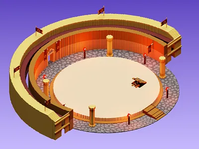 Ancient Arena 3d arena blockchain game nft videogame voxel web game