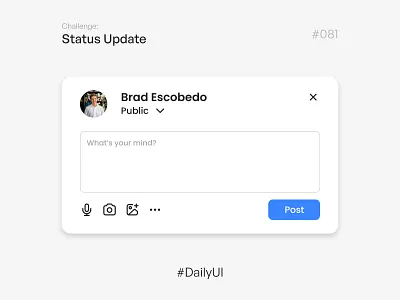 Status Update - Challenge Daily UI #081 dailyui product design status status update ui uidesign uidesigner web design