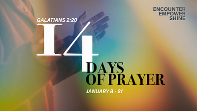 14 Days of Prayer design graphic design nonprofit stage design