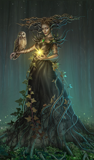 The Dryad 2d 3d art branding design environment games illustration logo ui