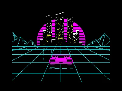 Neonwave. ZX Spectrum Artwork 8bit illustration lofi neon retro zxspectrum