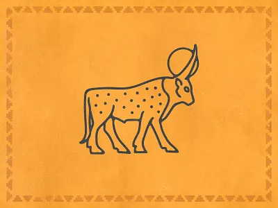 Las Cruces Font Collection - Sacred cow american art cow design folk font handmade hipster illustration mexican mystic native old retro sacred southwest type vintage yellow