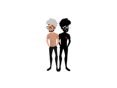 2 characters in one body illustration design 3d animation branding character design graphic design illustration logo mobile motion graphics ui ux vector