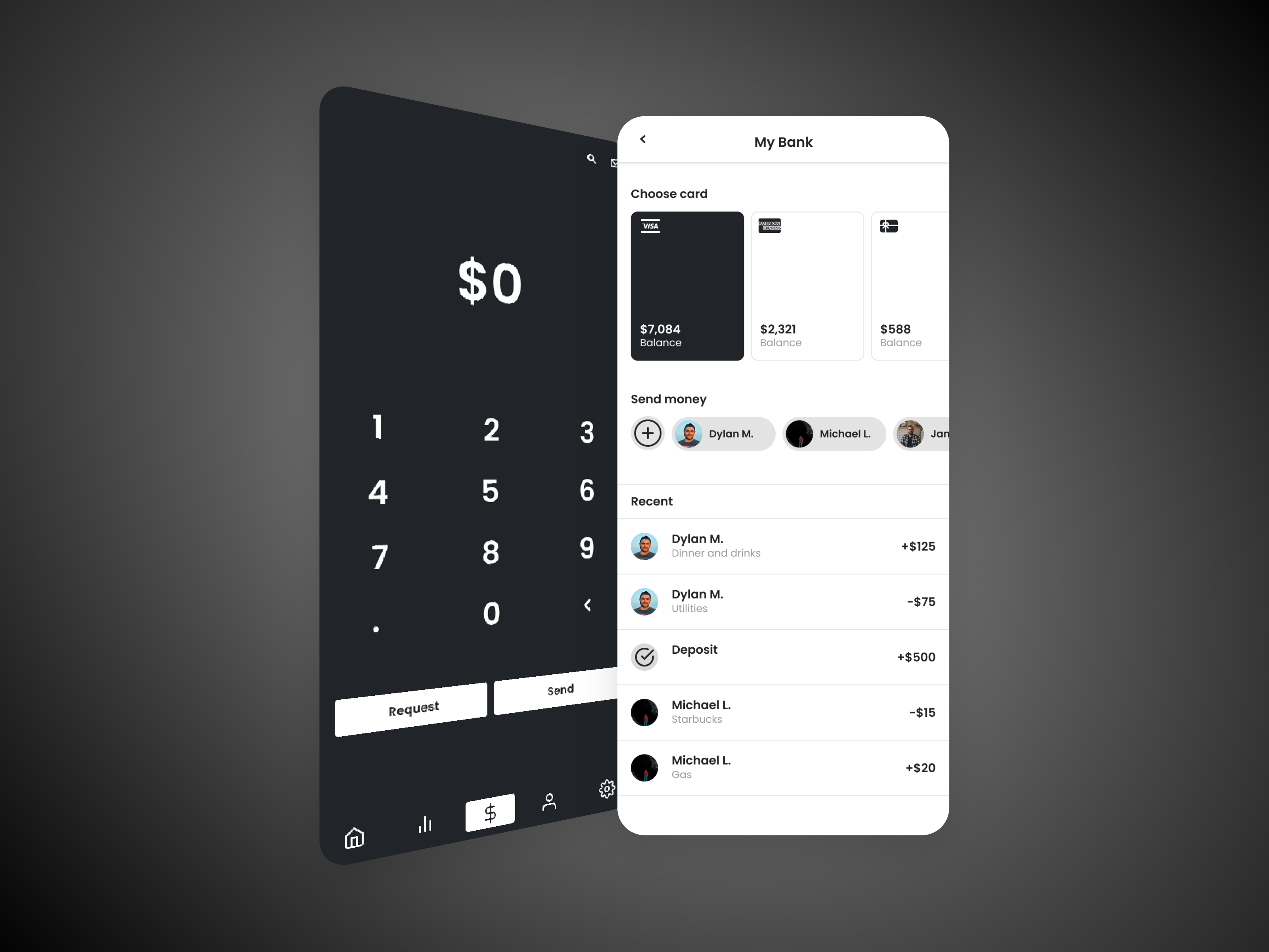 Example of Send Request Money App