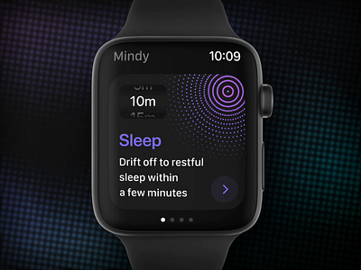 WatchOS Mindfulness App animation app appdesign apple watch application colorful dark dark mode design dots interaction design meditation mindfulness ui ui ux ui design uidesign uiux watch watchos