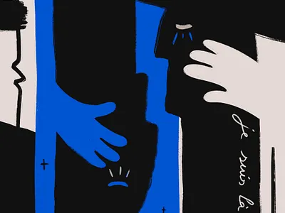 "Je suis là" abstract branding colorful design digital drawing graphic design illustration minimalistic