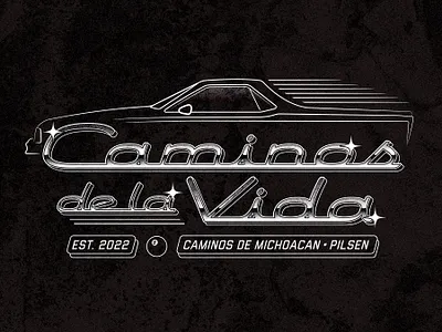 Caminos de la Vida - El Camino Tee apparel apparel design billiards chrome el camino lowrider pool pool club