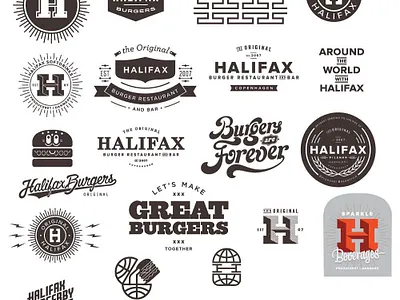 Halifax Burgers. Identities branding burgers identity logos