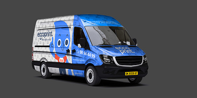 Eccoprint vehicle wrap. branding illustration vehicle wrap vinyl