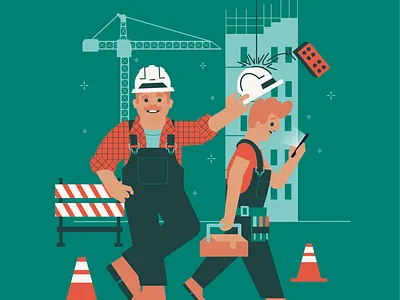 Workplace Safety Illustration. Unused. illustration