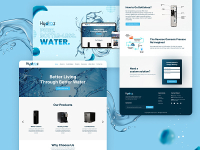 Hydroz Website UIUX Re-design 💧 advantages of uiux figma figma website ui ux frixb landing page design prototype design rasanganaj responsive landing page ui uiux uiux consulting uiuxdesigner user experience design user interface website mockup website prototype design website redesign website ui ux website wireframe design wireframe design