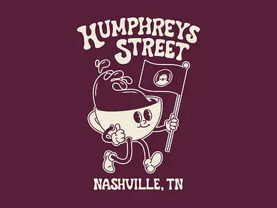 Happy Coffee Mug Tee coffee coffee shop illustration lettering merchandise retro tennessee