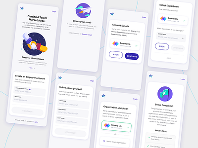 Sign Up Flow — SmartResume app clean mobile simple ui