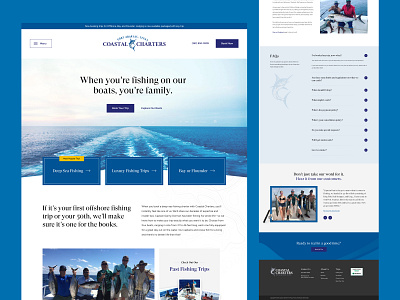 Coastal Charters design ui ux web design