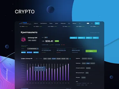 Crypto Portal blockchain crypto cryptocurrency design interface portal site ui ux web webdesign