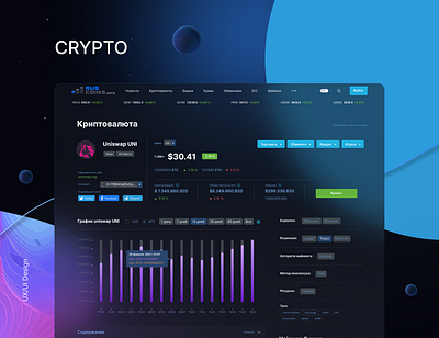 Crypto Portal blockchain crypto cryptocurrency design interface portal site ui ux web webdesign