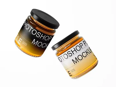 Honey Jar Mockup Set adobe photoshpo design mock up mock ups mockup mockup set photoshop psd