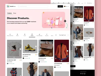 Hustle Sasa: eCommerce Marketplace design ecommerce marketplace mobile app product design uidesign ux